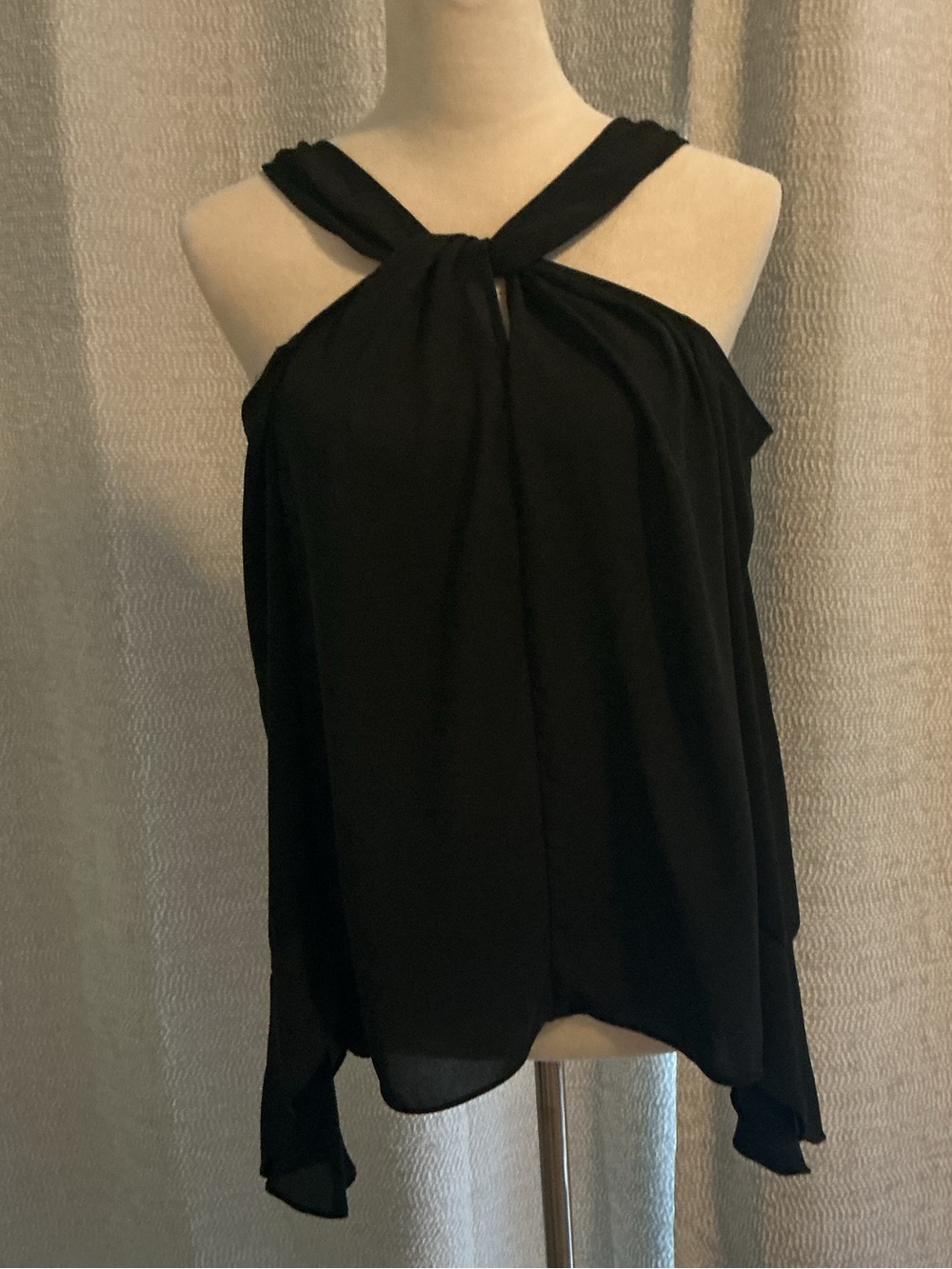 H by Halston Cold Shoulder Elegant Blouse - Picture 6 of 16